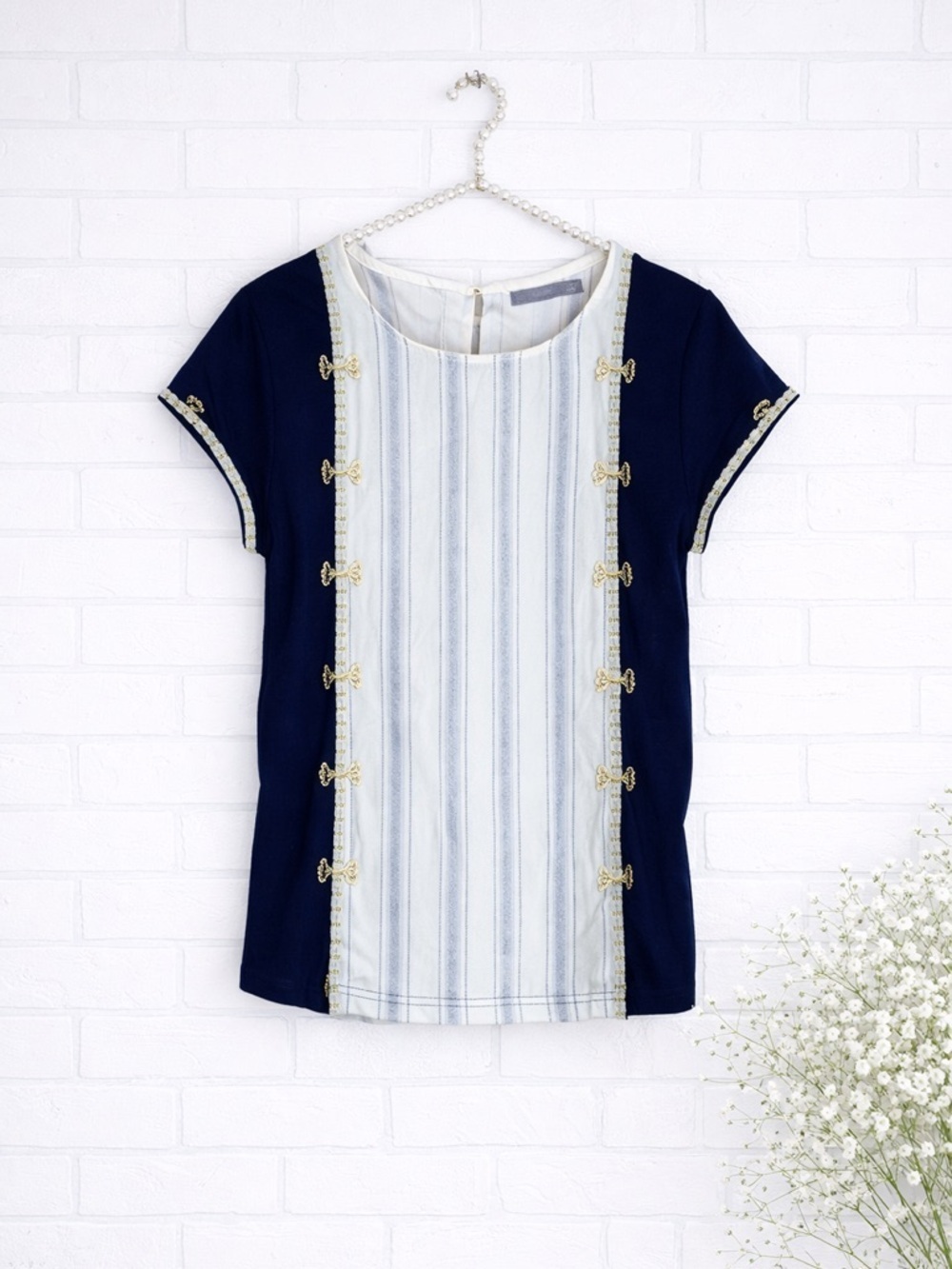 Octavia Embroidered Short Sleeve Blouse